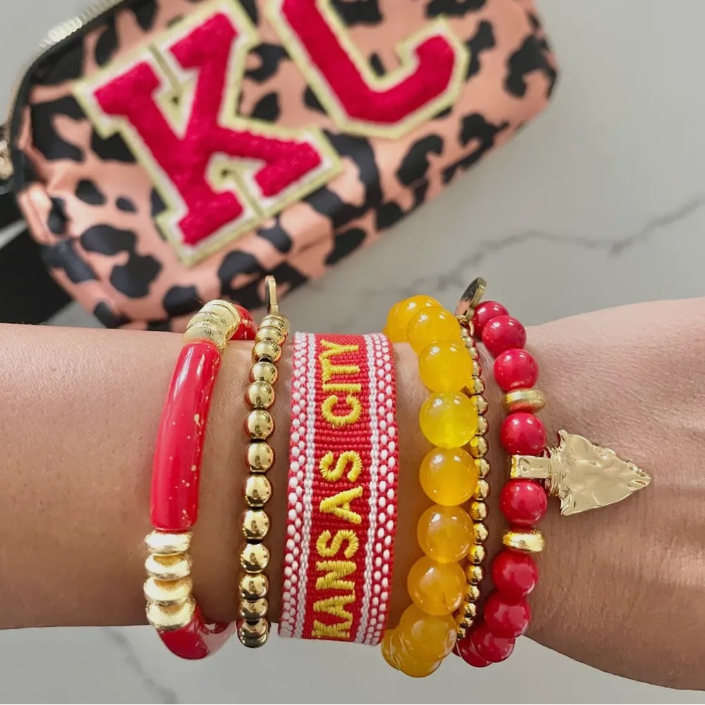 KC Chiefs Embroidered Bracelet